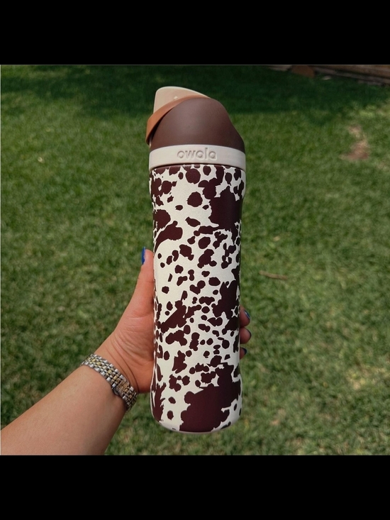 owala Other - Owala Brown Cow Print Stainless Water Bottle - Brown/White